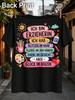Colorful Gerunisex I Am a Teacher Slogan With Pencils Glue Paint Palette Apple And School Art Unisex All TShirt