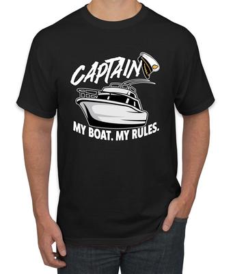 Captain My Boat My Rules Funny Boating Nautical Men's T- Shirt