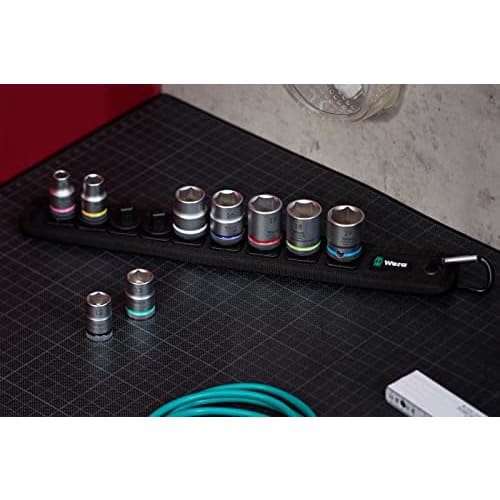 WERA 9-Piece Bit Socket Set, 3/8 Drive, for Zyklop Ratchets, 003973