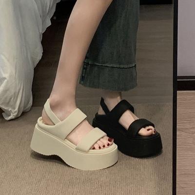 Damen Sommer Neue Einfache Mode Kleine Muffin Plattform Strand Sandalen Schuhe
