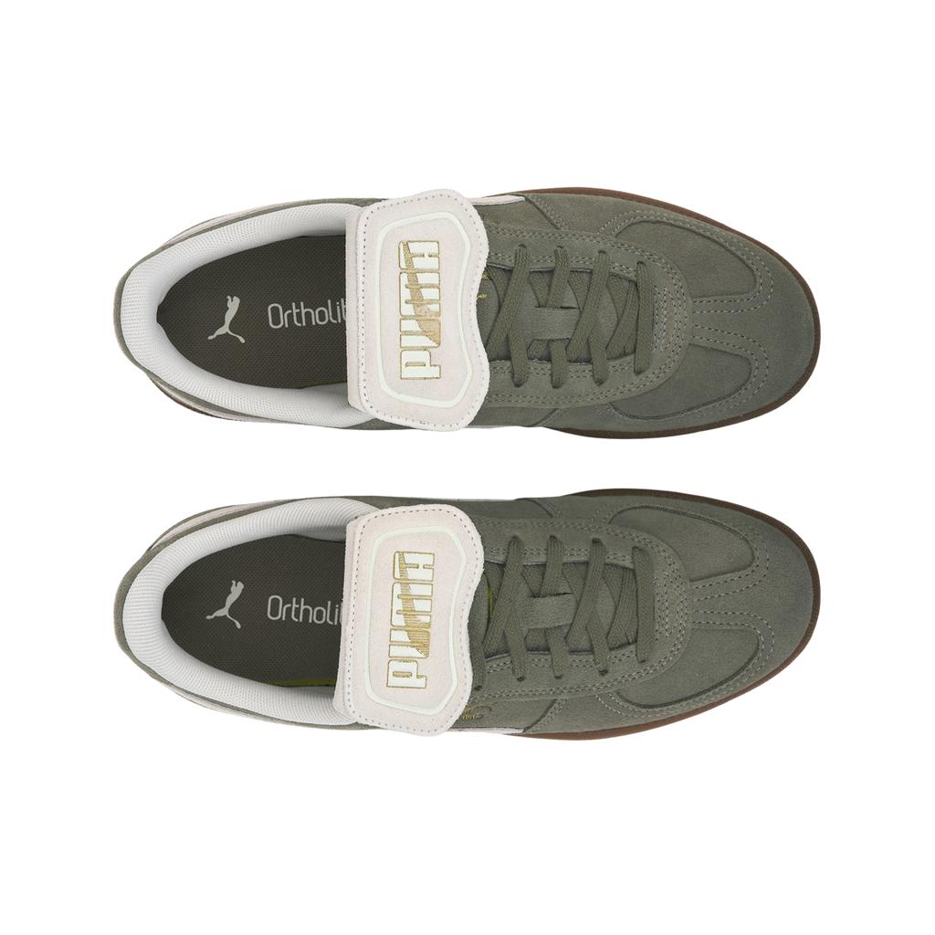 Puma Palermo Premium Suede Velvet Moss Unisex Sneaker Grün Warmweiß 402350-02