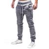Men Drawstring Zipper Tapered Ankle Fashion Casual Sports Long Pants