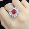 925 Sterling Silver Square Ruby Gemstone Wedding Engagement Vintage Ring For Women Anniversary Gift Fine Jewelry