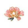 Peony Flower Brooch, High-end Women's Exquisite Chinese Style Pearl Brooch, Elegant Flower Cheongsam Hanfu Pin