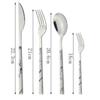 4/16 stücke Geschirr Splitter Edelstahl Set Messer Gabel Löffel Marmor Textur Home Küche Besteck Besteck Geschirr Set