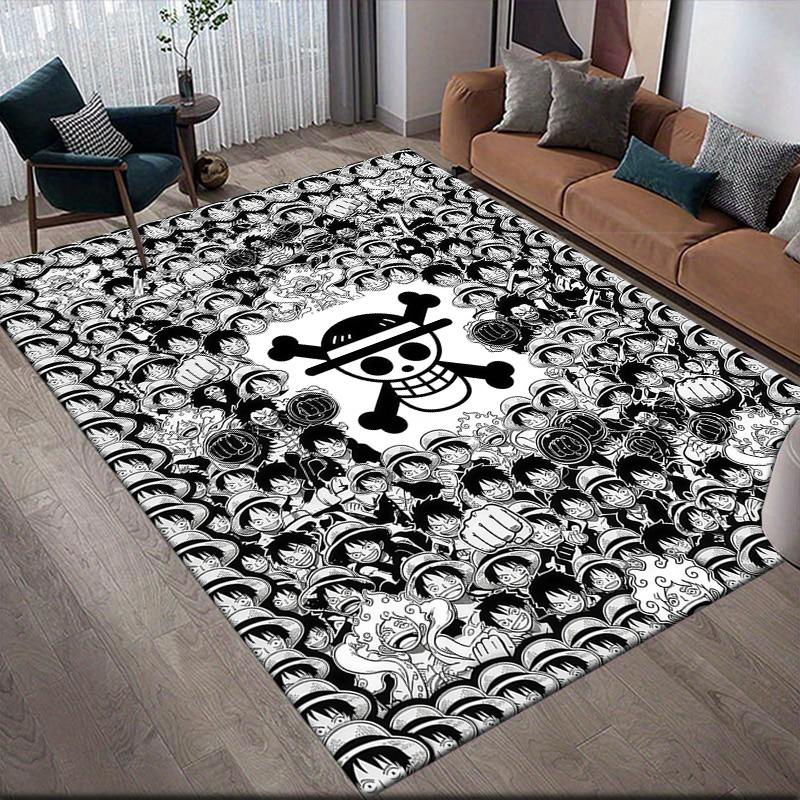 Luffy Home Sofa Decoration for Living Room & Bedroom, Non‑Slip Play Flannel Floor Mat for Game Room