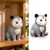 Small Animal Sculptures for Windowsill 3D Printed Opossum Figurine, Cute Sitting Statue, Indoor Outdoor Creative Holiday Gifts Adults Porch