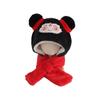 Children's Scarf and Hat All in One Festive and Cute Nezha Ear Protection Hat Warm and Thickened Plush Pullover Hat for Men and Women