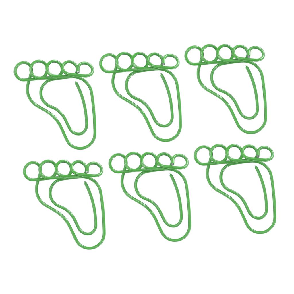 100PCS Foot Shape Paper Clips Slip Resistant Colorfast Cute Appearance Portable for School Family