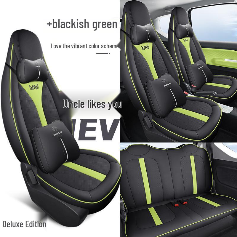 DJGY Sports Leather Seat Cushion Cover for Wuling Hongguang MINI - Four Seasons Pad