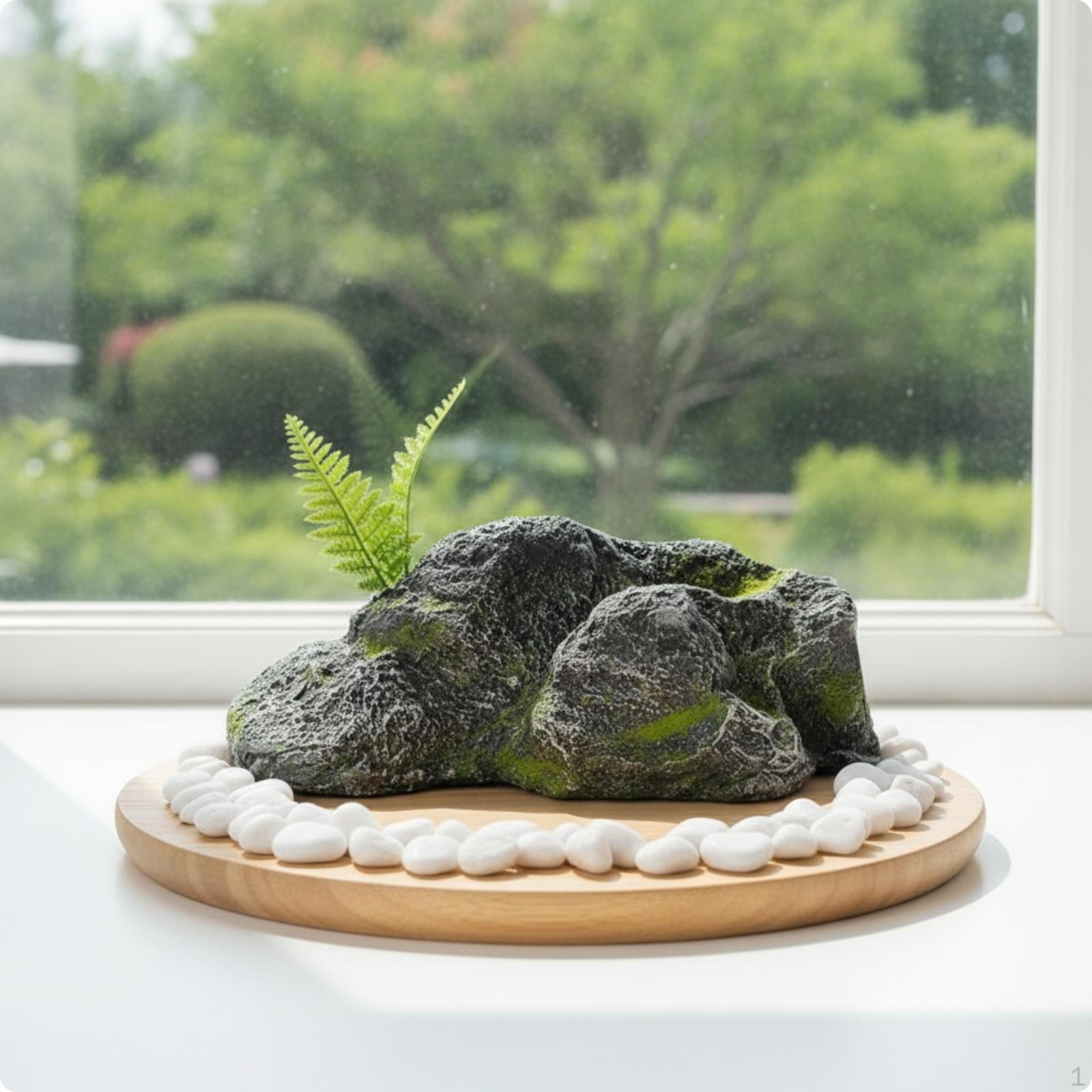 Realistic Rock Sculpture Textured Artificial with Lichen Irregular Faux Stone for