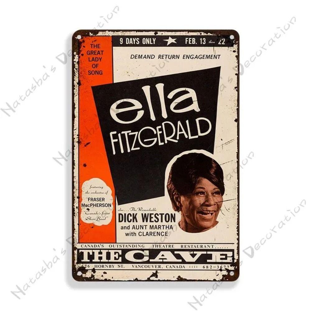 

Ella Fitzgerald Jazz Vintage Metal Tin Sign 30x20cm