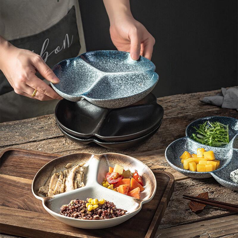 Ru Han Ceramic Partitioned Diet Meal Plate