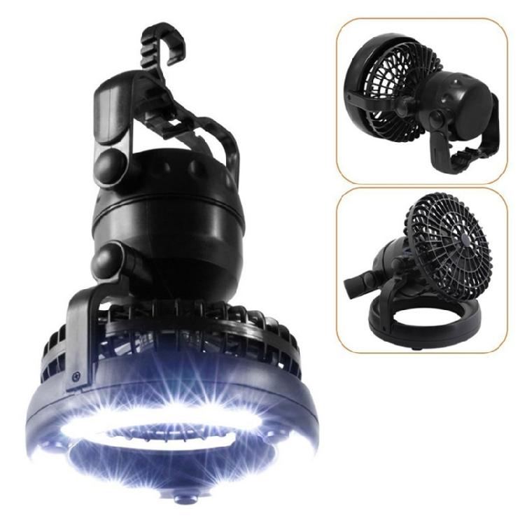 Waterproofed Portables LED Tent Fan Light Multipurpose Battery Powered Fan for Camping Hiking Night Event