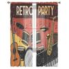 Musical Instruments Retro Music Party Design Chiffon Sheer Curtains for Living Room Bedroom Window Curtain Voiles Tulle Cortinas