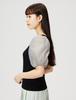 Jill by Jill Stuart Women's Volume Sheer Knit Sweater, Black, FR