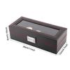 5-Slot Watch Box Carbon Fiber Display Case Durable Watch Case  Storage