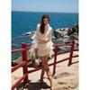 Romantic Visit Vietnam Niche Design Pure Desire Wind Seaside Sweet and Spicy Frill Chiffon Shirts + Skirt Two-piece Set