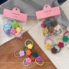 Handmade Korean Crochet Flower Hair Accessory Set for Autumn: Women's & Children's Ponytail Ties & Sweet Side Bang Clips