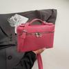 Chic Lychee Grain Women Lunch Tote Bag Insulated Shoulder Crossbody Handheld Bag for Commute Office Food Storage