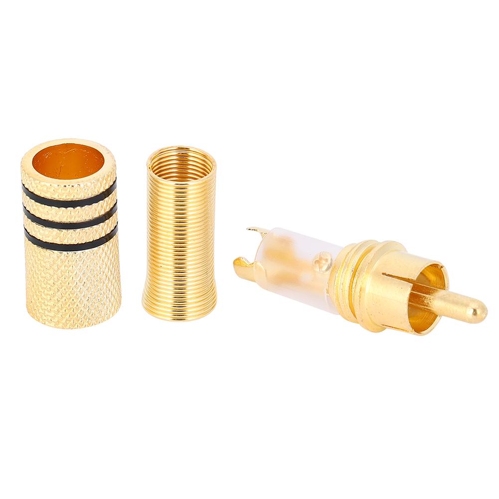 20Pcs RCA Connector Zinc AV Audio Plug Replacement Kits for Home Audio Equipment