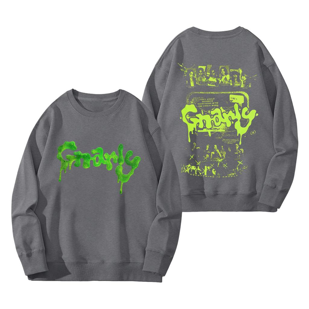 Women's Fashion Long Sleeve Print Round Neck Loose Pullover Sweater Top