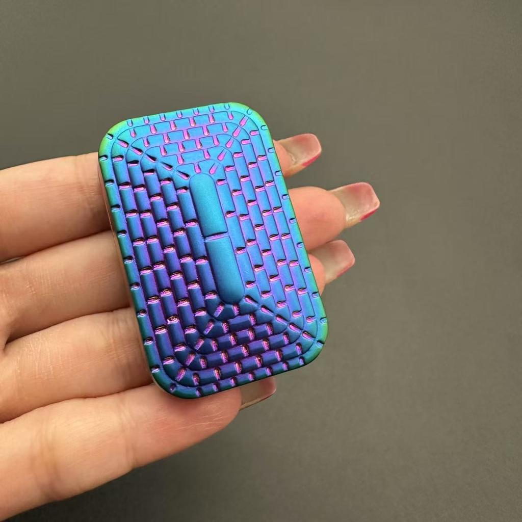 EDC Metal Fidget Magnetic Push Card Mechanical Slider Pushing Plate Sensory Toy Relieve Relieve Stress Reducing Adults Creative