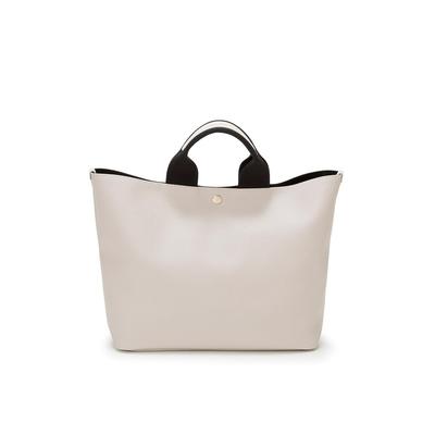 Topkapi Breath Scotch Grain Neo Leather A4 Tote Sand Gray Bag, Plain, Women's, 503080103100,