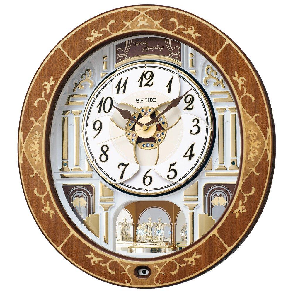 Seiko Clock Table Clock Natural Color Wood x x cm Radio Analog Karakuri Triple Selection Melody RE580B Clock/Wall 46.3 42.5 10.6
