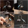 Chinese Style Incense Burner Zinc Alloy Red-crowned Crane Incense Holder Beautiful Design Accessories Incense Burning Gifts