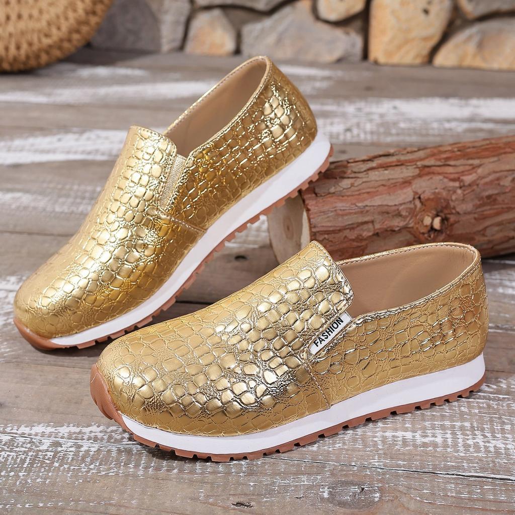 2025 Plus Size Fall New Arrival Solid Color Slip-On Comfortable Lightweight Loafers