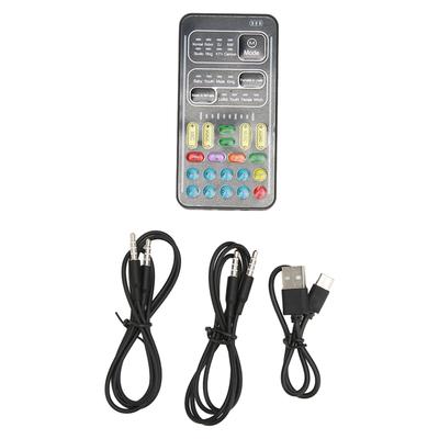 Voice Changer Multifunctional 8 Sound Effects Portable Handheld Mini Sound Card Voice Changer for PC