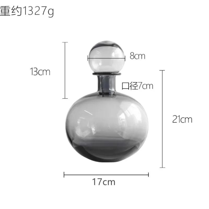 

Творческий свет Роскошная прозрачная стеклянная ваза Обеденный стол Водная ваза Украшение скандинавского дома Цветочная композиция Декоративное искусство