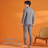 Yiershuang Men's 100% Cotton 3-Layer Thick Thermal Set