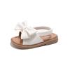 Summer Girls' Bowknot Fashion Sandals, Children's Princess Shoes, Soft-Soled Anti-Slip Beach Shoes.