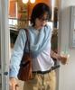 CGP (Women) V-Neck Striped Knit_Sky Blue