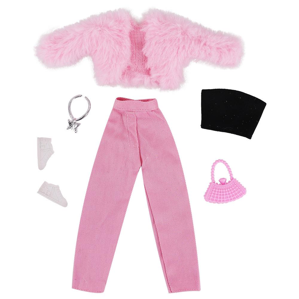 Latest 11.5 Inch Doll Clothes 30Cm Doll Fashion Dress-Up Clothes Skirt+Jacket Accessories 1/6 Doll Supermodel Doll Plaything Clothing Set