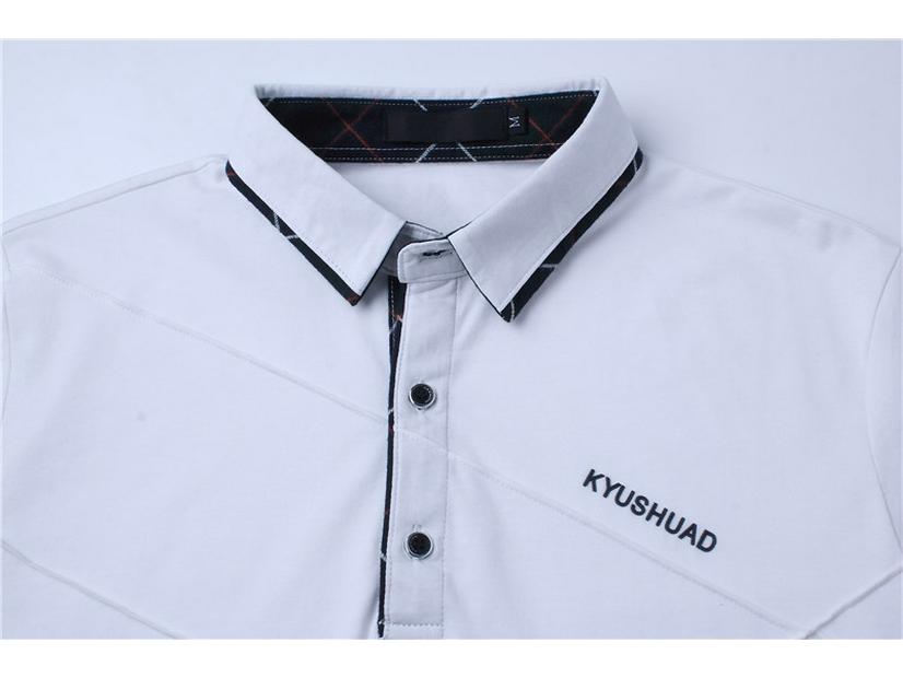 Men's Large Size Long-Sleeve Lapel T-Shirt - Spring/Autumn Loose Fit