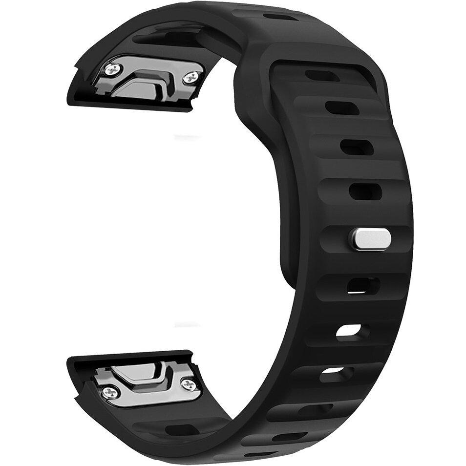 QuickFit Silicone Strap for Garmin Fenix 26mm, Black