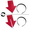 [TTETNLY] Arrow Headband, Creative and Fun Anti-Lost Arrow Headband, Role-Playing Headdress, Shooting Prop (Red Arrow)