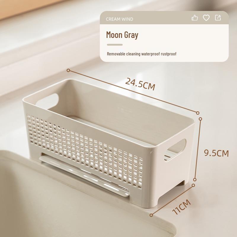 Multi-functional Kitchen Sink Draining Rack for Countertop Sponge and Cloth Storage