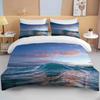 Ocean Bedding Set Coast Ocean Spray Duvet Cover Set Blue Starfish Bed Set Boys Teen Shell Home Textiles Summer Quilt Cover