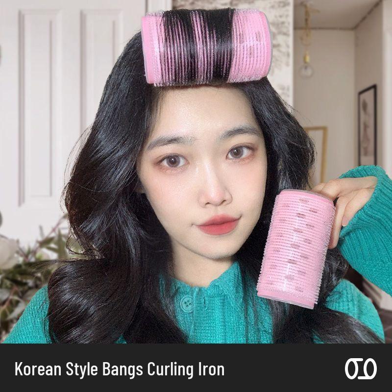 Large Air Bangs Curling Iron with Self-Adhesive Fluffy Root Clip