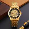 Dragon Goldene Uhren für Herren Wasserdichte Armbanduhr Herren Edelstahl Herren Automatische Mechanische Uhr
