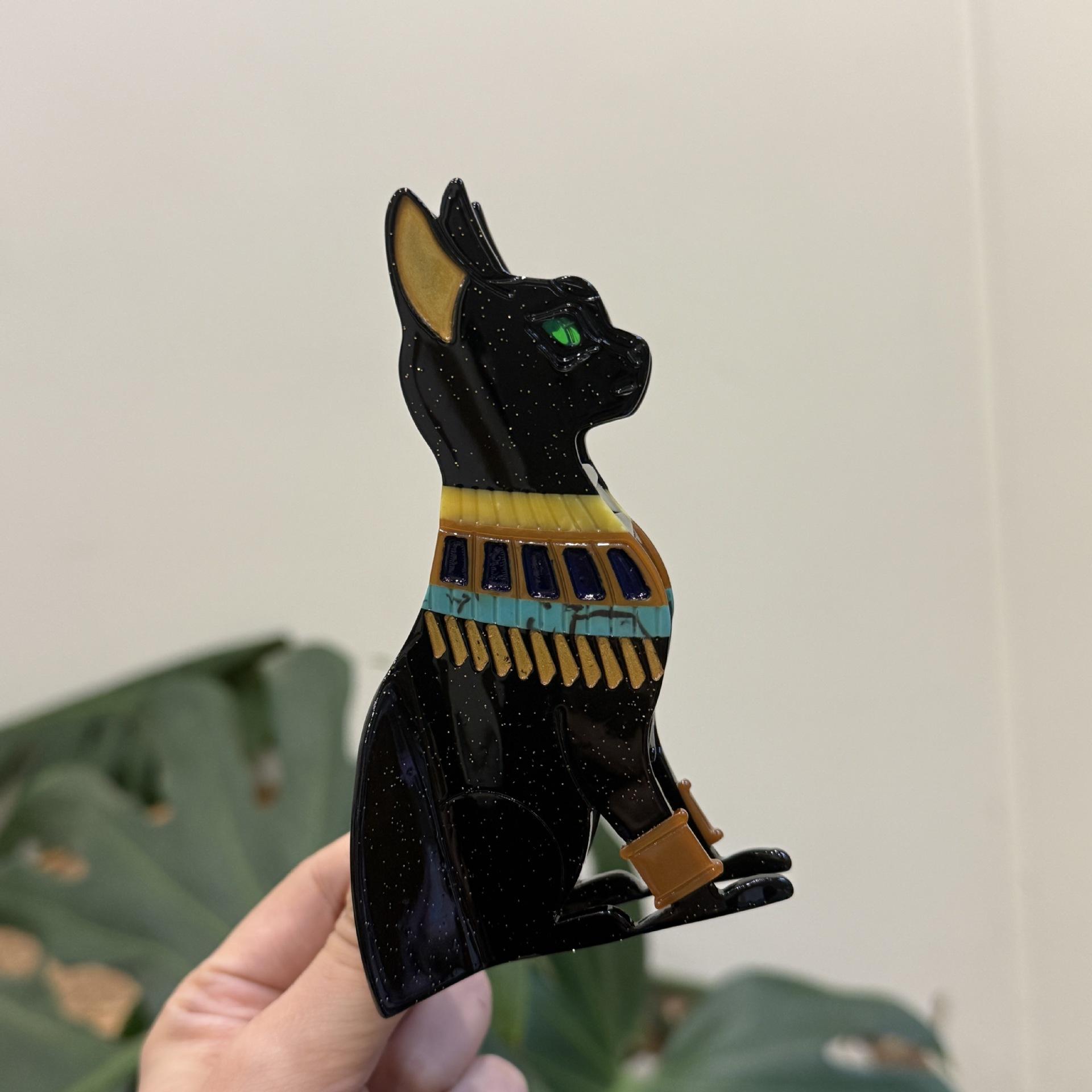 

1 шт. Новый персонализированный египетский кот из уксусной кислоты для выдергивания волос, милая европейская и американская заколка для волос кошка и аксессуары