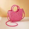 Half-Round Rattan Beach Bag Women Large Capacity Handle Bag Summer Beach Bags Travel Weave Handle Bag Premium Durable
