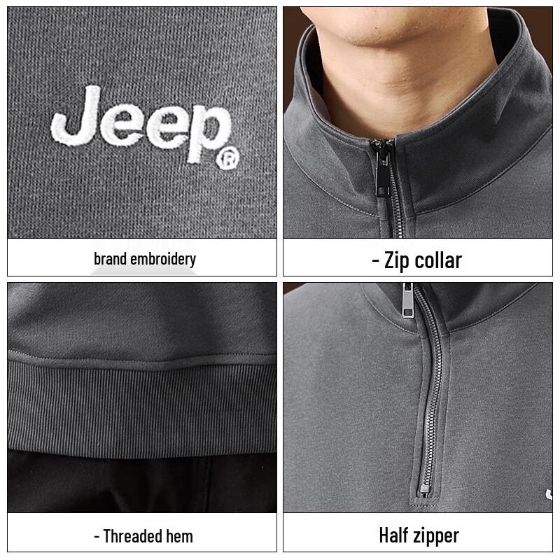JEEP Men's Half-Zip Sweatshirt