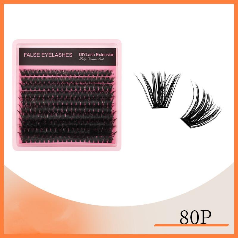 Volume Wispy Lash Clusters Fluffy D Curl 8 to 16mm Mink Eyelash Extensions for Party and Daily Wear