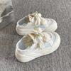 Tulip Thin Breathable Bread Shoes Women's New Thick-soled Little White Shoes Can Be Stepped On Lazy People and Canvas Shoes