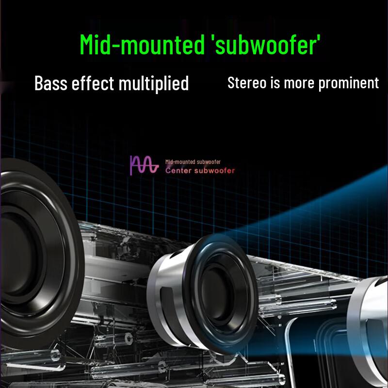 Newmine V5 Gaming PC Soundbar Speaker CN plug (adapter included)